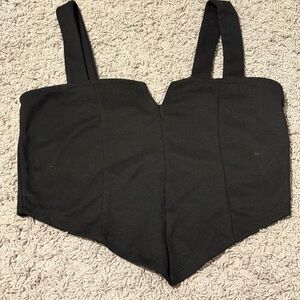 Forever 21 Black V-Neck Crop Top